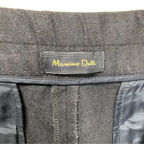 Massimo Dutti | High-Rise Straight Leg Business Casual Trouser Pants Black Sz 4
