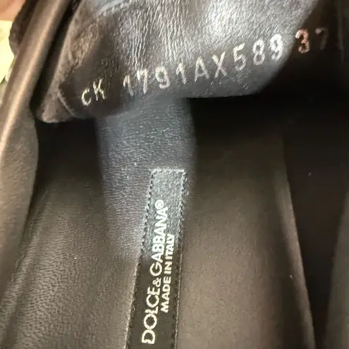 Dolce & Gabbana Black and Cream Sneakers