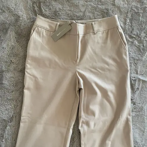 Spiegel NWT Women's Beige Tailored Pants Size 12 Ponte Knit Style 63329 Career