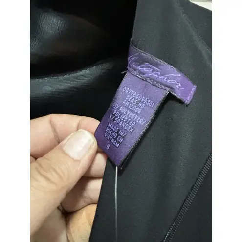 Metaphor Black Sleeveless Dress Long Rouched Waist Back Zip Size Gemstones