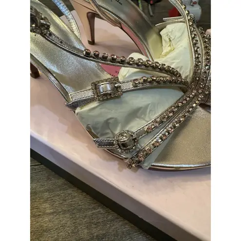 Kate Spade New York Women's Size 7.5M 258280 Makenna Crystal Sandals Rose Gold