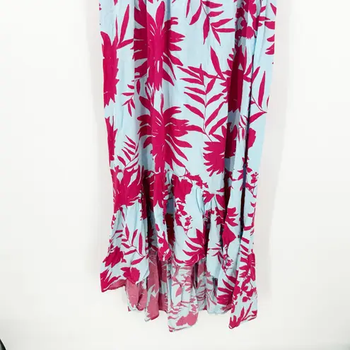Abel the label Womens Tropical Resort Floral Print High Low Maxi Dress Size L