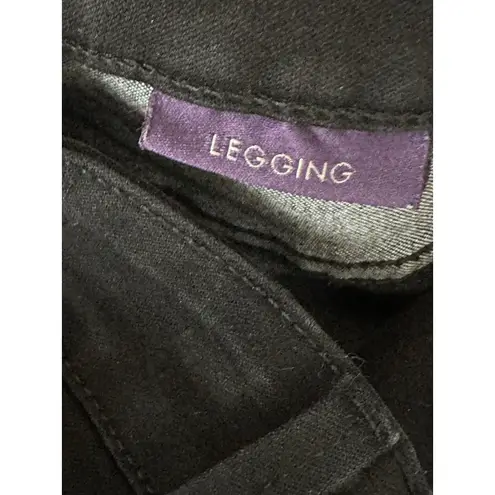 NYDJ Legging Black Cotton Blend Denim Jean Jeggings Women's Size 2 Petite 2P