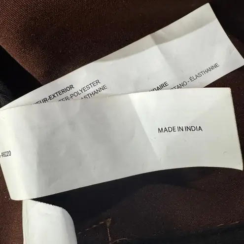 Denim & Flower Small Faux Suede Jacket Full-Zip Pocket Stretch Ricky Singh Brown