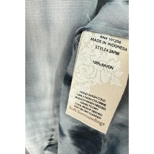 Soft Surroundings Tie Dye Pocketed Collared Tank Dress Rayon Relax Fix Small