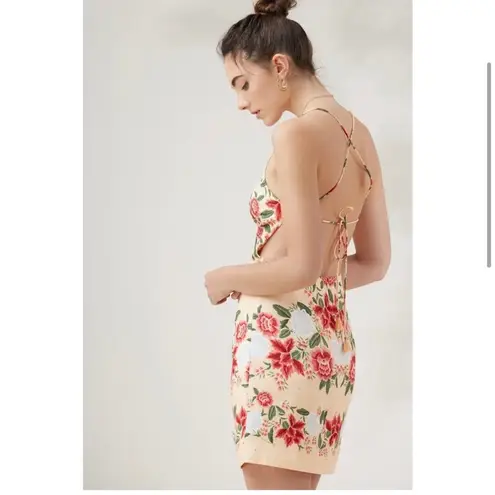 Finders Keepers NWT Exclusive Arcadia Mini Dress Glow Floral open back