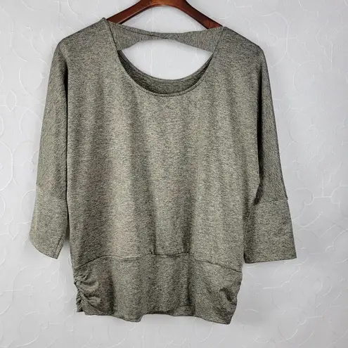 Fortune + Ivy Womens Top Size M Heather Gray Stitch Fix Cinched Long Sleeve