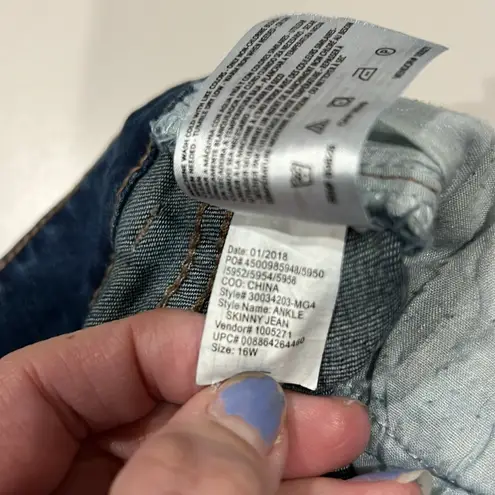 William Rast  Jeans, Ankle Skinny, Size 16W