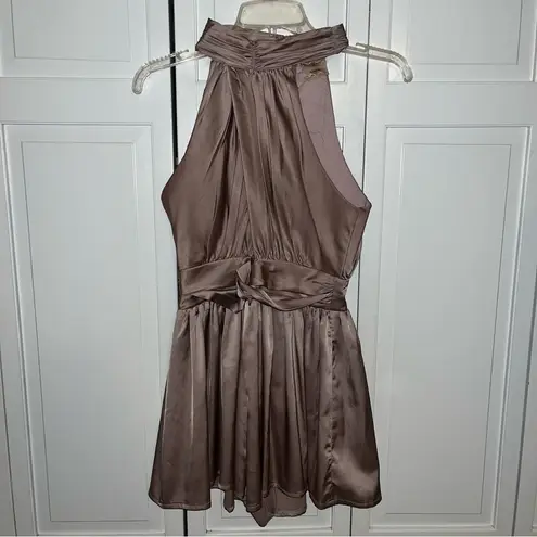 Angel Biba Champagne Satin Keyhole Romper Size AUS10/US6