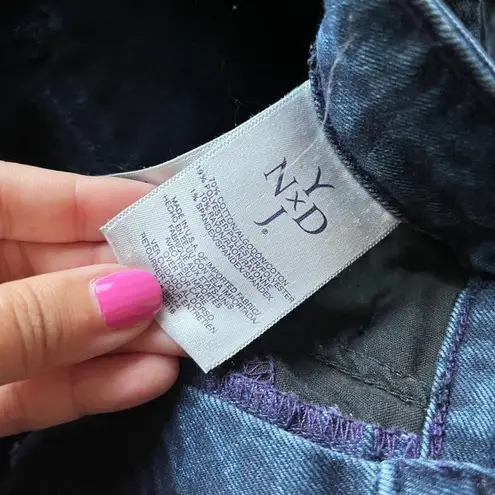 NYDJ Womens Leggings Size 6 Blue Animal Print Skinny Leg 5 Pockets Jeggings