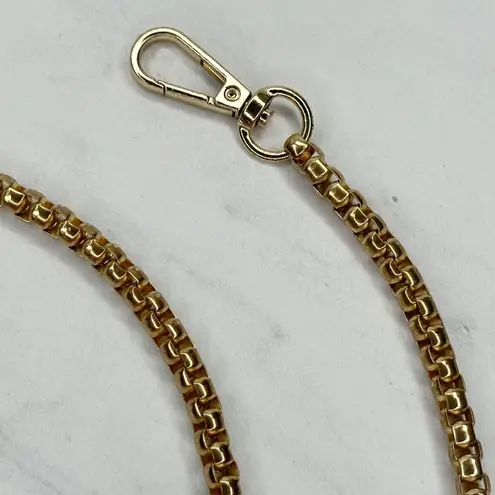 Gold Tone Box Chain Purse Replacement Strap 44" Crossbody ✨