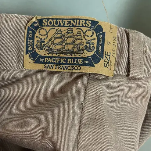 Vintage Souvenirs Pacific Blue San Francisco Slacks Pants Tall Light Brown Women Size XXS