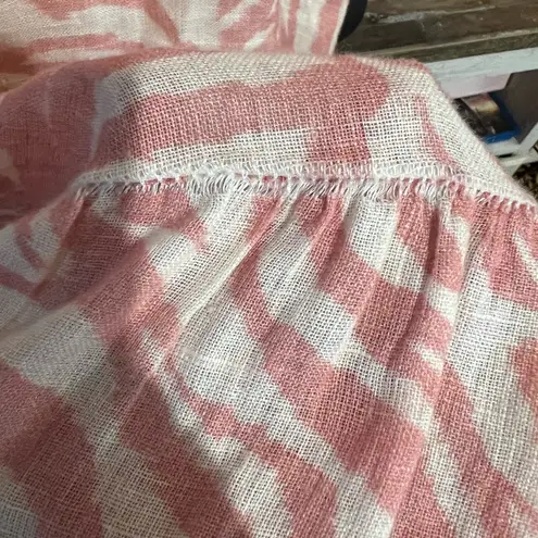 Made in Italy dress 100% linen women’s size XL zebra print pink