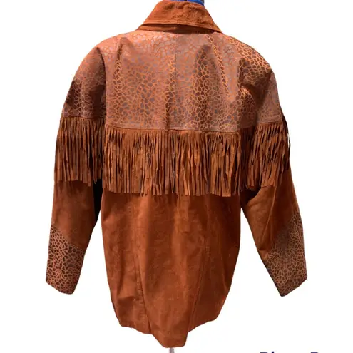 Avanti Vintage Woman’s Leopard Fringe Jacket size large