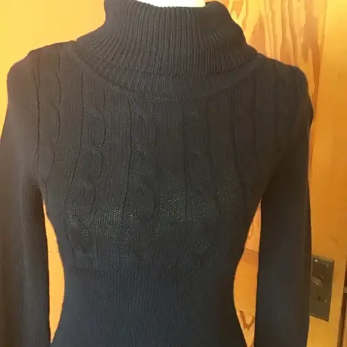 SO  black turtleneck sexy sweater dress