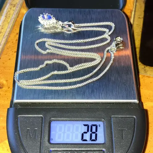 Natural Tanzanite Sterling Silver Necklace