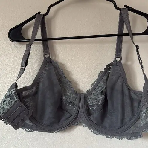 Wacoal Embrace Lace Underwire Bra Grey 34DDD Quiet Shade Ether