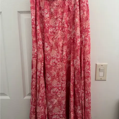 90's Vintage Blair Womens Long Pink Butterfly Maxi Skirt sz M Feminine Y2K Rayon Size M