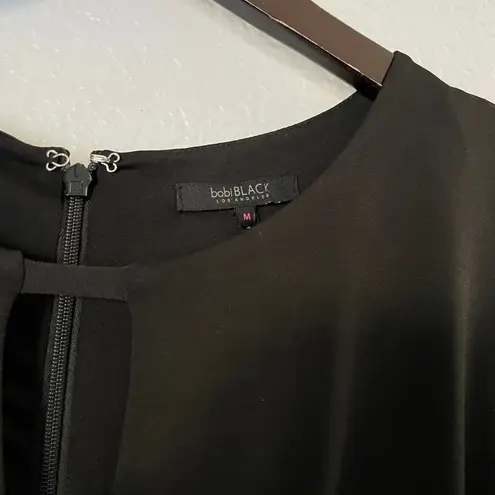 Bobi BLACK Luxe Liquid Jersey Gathered Mini Dress Black Medium