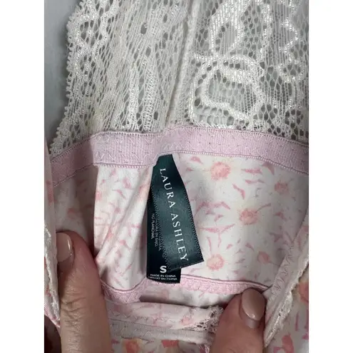 Laura Ashley Women's Floral Slip Dress Pink/White Size S Nightgown Night