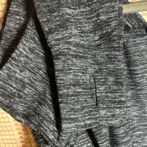 Heathered Charcoal Gray Open Cardigan, with keyhole back. Size XL