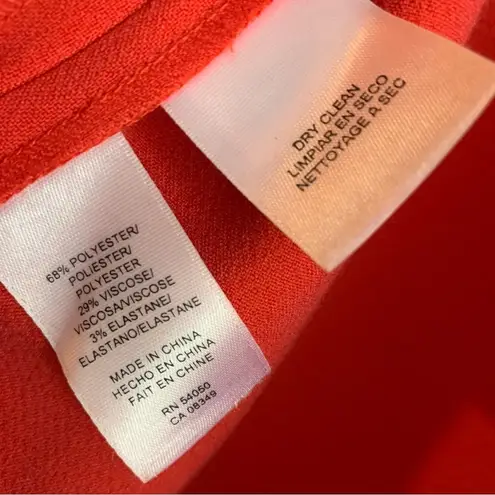 RACHEL Rachel Roy Coral Zip Front Long Sleeve Shift Dress Medium