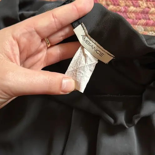 AMBIANCE BLACK BASIC A LINE FLOWY SKATER SKIRT