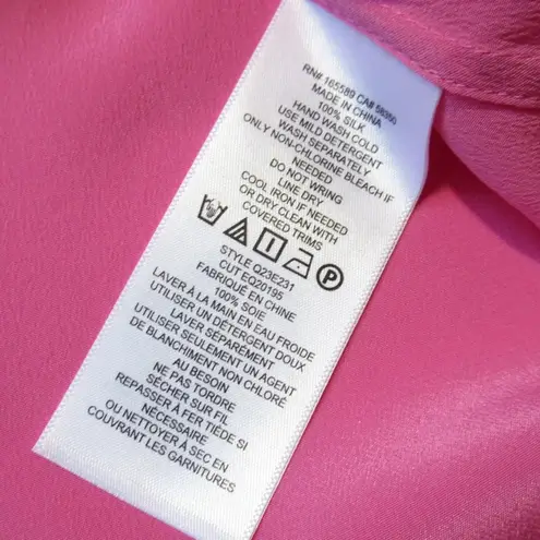 Equipment NWT Slim Signature in Azalea Pink Silk Button Down Shirt XL $250