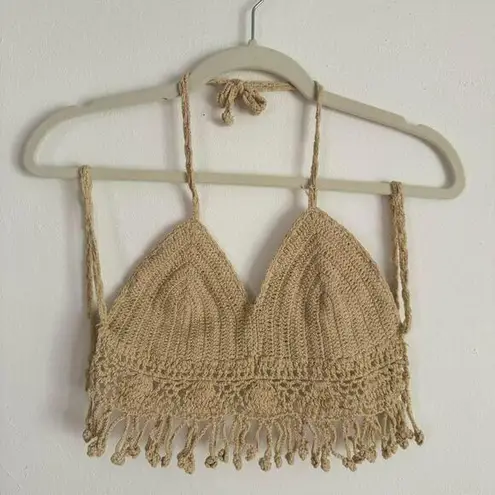 Unique Vintage Vintage crochet bra top