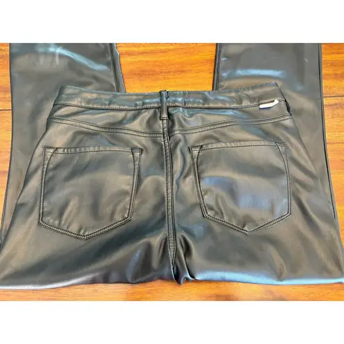 Dear John  Black Leather Jeanne Flare Pants Size 28