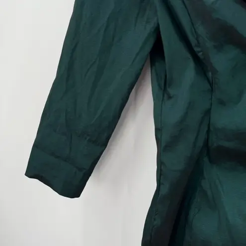 Alex Evenings Dress Size 4 Emerald Green Taffeta Sheath Cocktail Wedding Formal