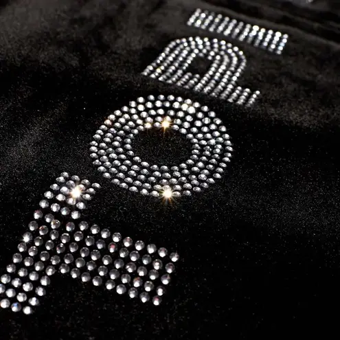 Topicals velour tracksuit hooded jacket Black