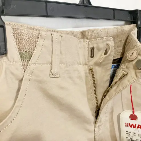 Replay women's 28 extra seamed crisp comfort elastic insert stretch khaki pants Tan