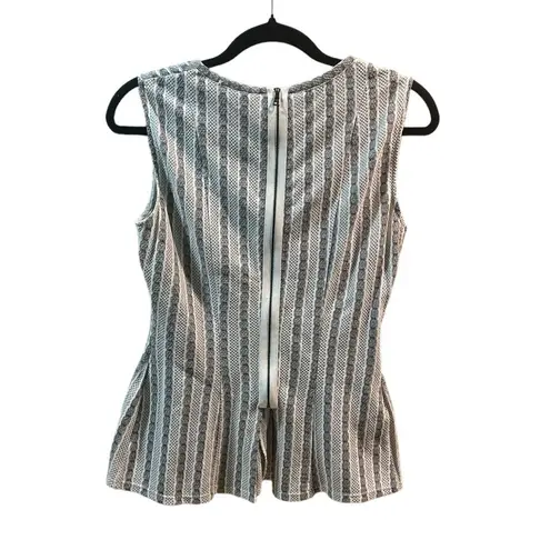 BCBGMAXAZRIA  NWT Haily peplum blouse. Zippered back, sleeveless, pleated bottom