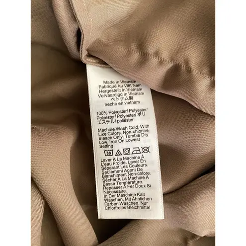 J.Crew  Warm Boulder Beige Gwyneth Slip Skirt High Waist Knee Length Satin L - Image 6