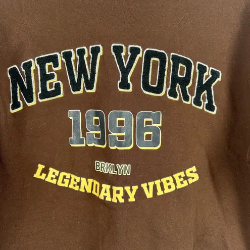 Buch and Stone New York 1996 Legendary Vibes Brown Sweatshirt Crewneck Women L Brown Size L