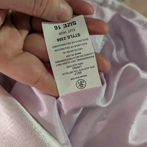 Moshita Couture Lavender And Silver Metallic Skirt Suit Size 16 Purple