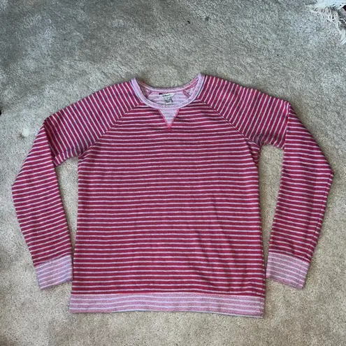 G.H. Bass Women’s Gray & Red Striped Sweatshirt