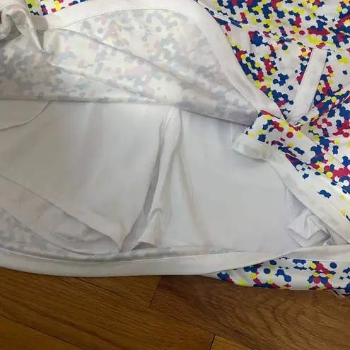 BEN HOGAN Geo Printed Golf Skirt Size XL Bright White Multicolor NEW Athletic