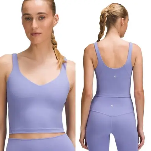 Lululemon  Dark Lavender Align Cropped Tank Top. Size 10