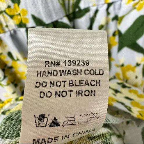 Pomander Place Palmetto Garden Kenzo Long Sleeve Mini Dress Floral Medium M Blue