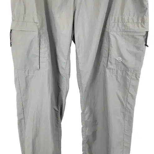 Mountain Hardwear  Gray Lightweight Nylon Hiking Pants Size 10 Convertible