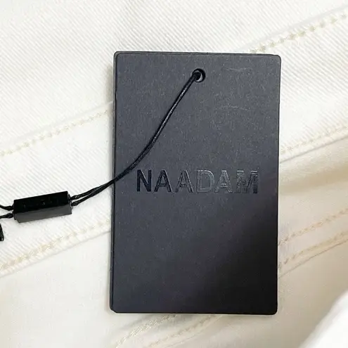 NWT NAADAM Soft Denim Wide Leg Jeans Size 14 Milk White High Rise Stretch Twill