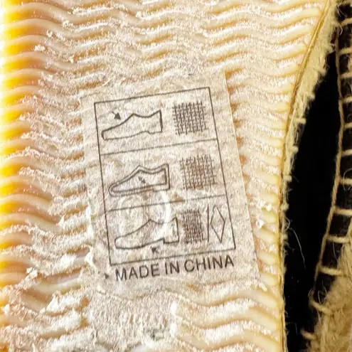 Soludos Black Canvas Espadrille Party Champagne Embroidered Size 9 Wedding Toast