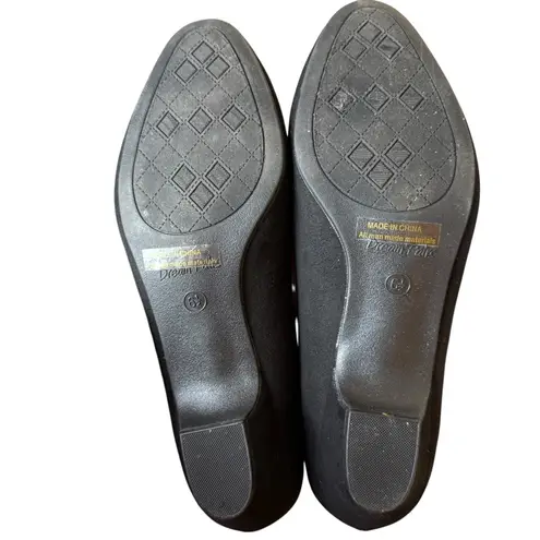 Dream Paris Dream Pairs Low Heel Chunky Pumps Black Faux Suede 6.5M Classic Minimalist