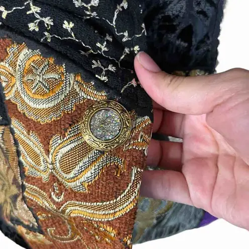 Vintage Alex Ku Tapestry Patchwork Jacket Size XL Purple