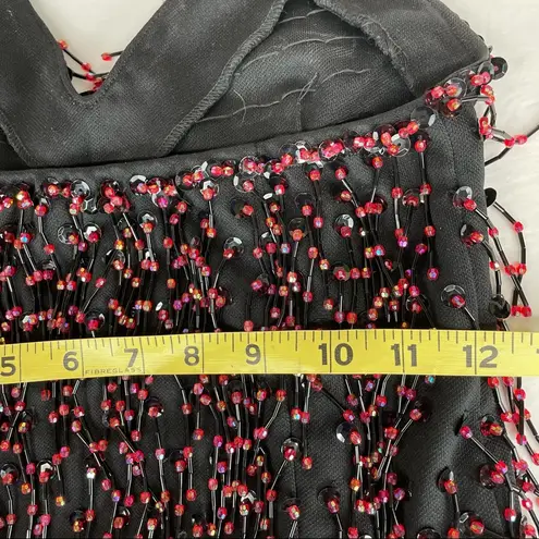 Glamour Costumes Beaded String Two Piece Dance Black