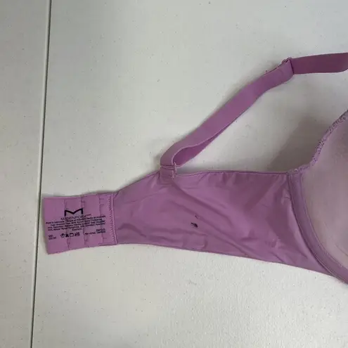 Maidenform 36D Bra Demi T-Shirt Purple Lace Lightly Padded Underwire DM7543