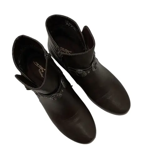 Easy Street Womens Comfort Wave Bailey Ankle Booties Brown Size 8.5 Western Vibe