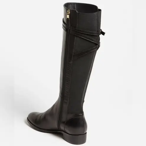 L.K. Bennett London Denise Tall Black Leather Boots w Side Zip Women’s 39.5 Size 9.5